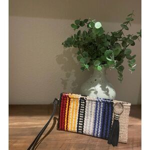 Western Inspired Woven Clutch